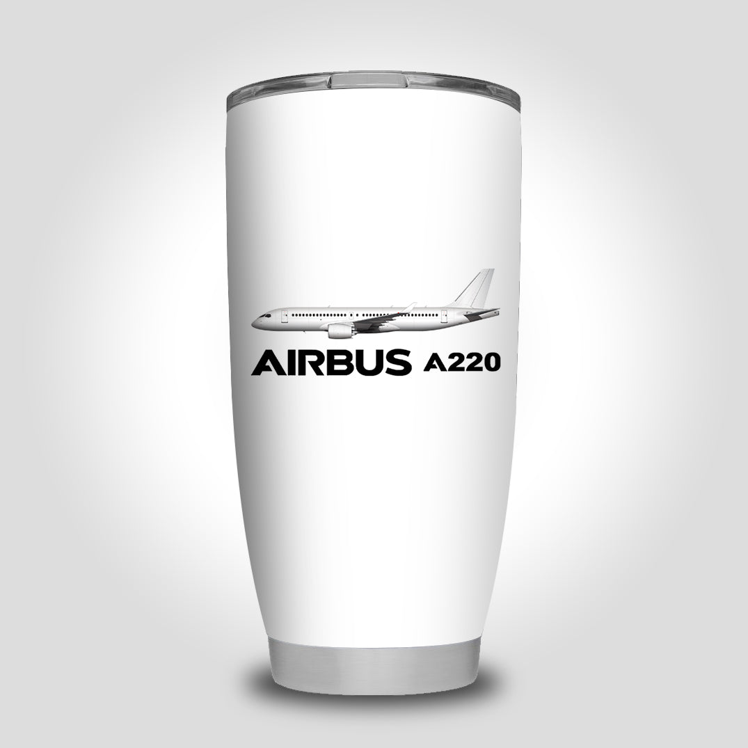 The Airbus A220 Designed Tumbler Travel Mugs