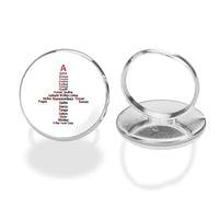 Thumbnail for Airplane Shape Aviation Alphabet Designed Rings