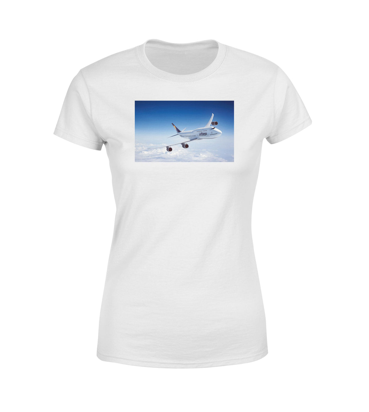 Cruising Lufthansa's Boeing 747 Designed Women T-Shirts