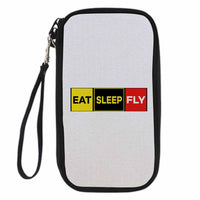 Thumbnail for Eat Sleep Fly (Colourful) Designed Travel Cases & Wallets