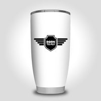 Thumbnail for Born To Fly & Badge Designed Tumbler Travel Mugs