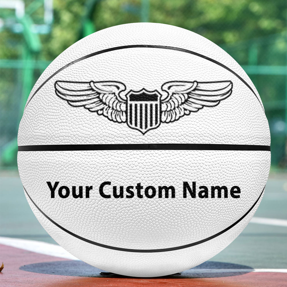 Custom Name (Badge 5) Designed Basketball