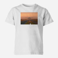 Thumbnail for Super Cool Landing During Sunset Designed Children T-Shirts