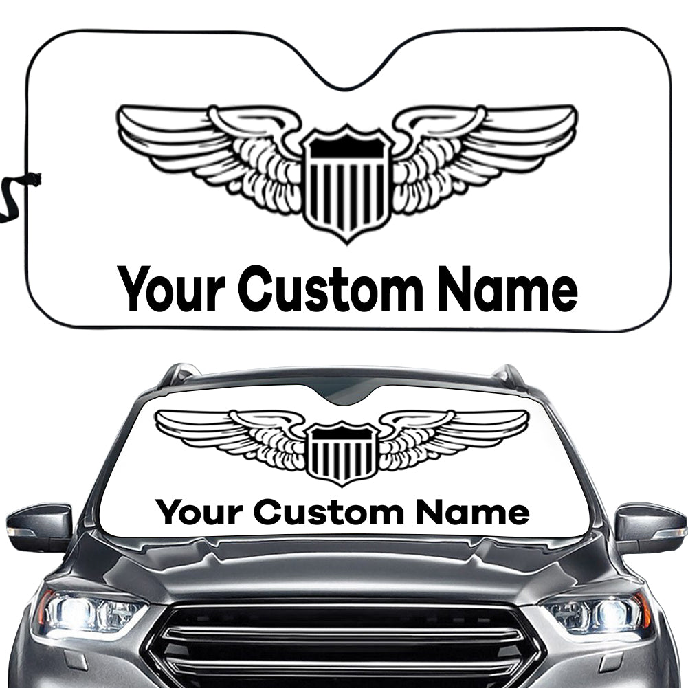 Custom Name (Military Badge ) Designed Car Sun Shade