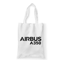 Thumbnail for Airbus A350 & Text Designed Tote Bags