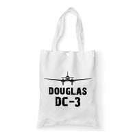 Thumbnail for Douglas DC-3 & Plane Designed Tote Bags