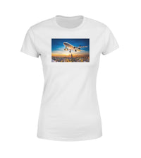 Thumbnail for Super Aircraft over City at Sunset Designed Women T-Shirts