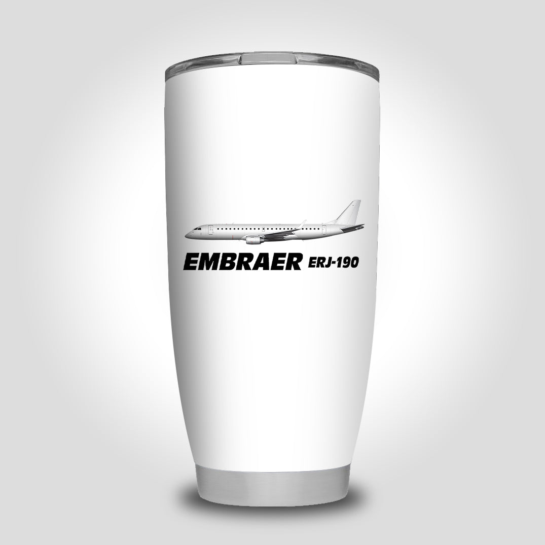 The Embraer ERJ-190 Designed Tumbler Travel Mugs