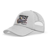 Thumbnail for Boeing 747 & PW4000-94 Engine Designed Trucker Caps & Hats