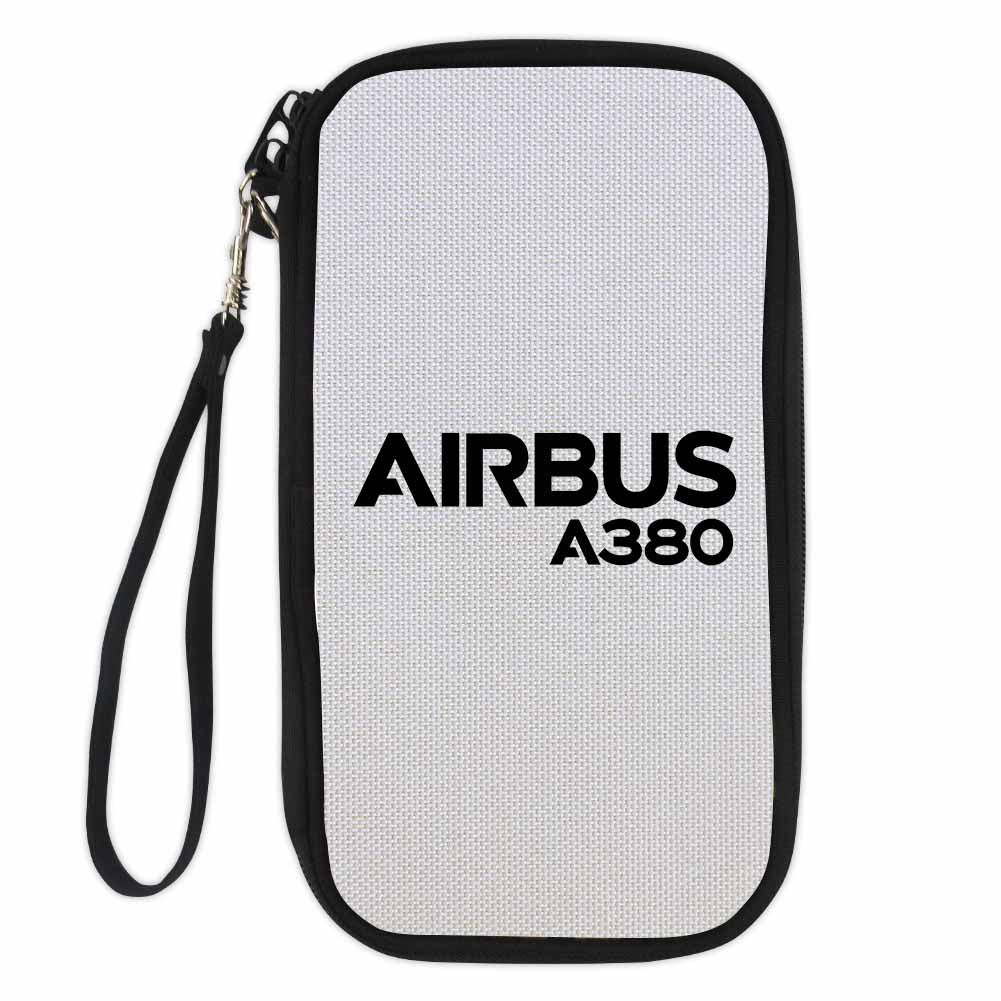 Airbus A380 & Text Designed Travel Cases & Wallets