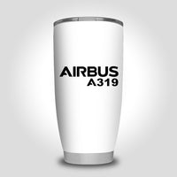 Thumbnail for Airbus A319 & Text Designed Tumbler Travel Mugs