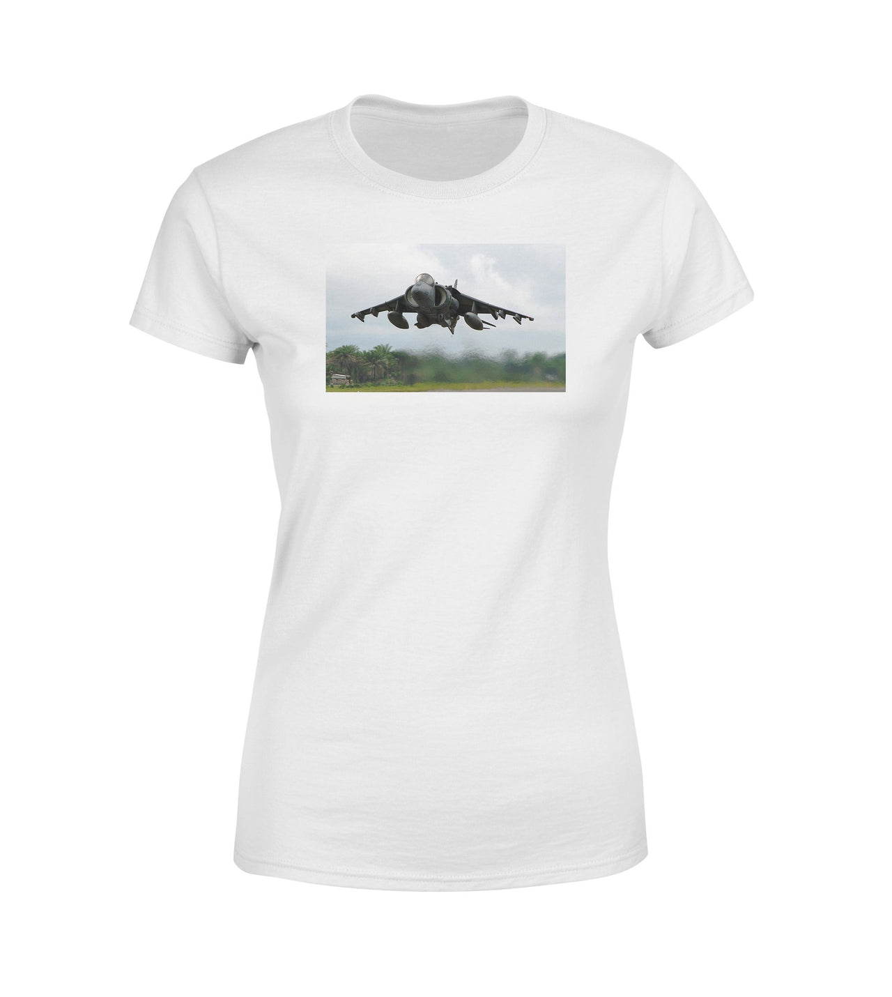 Departing Super Fighter Jet Designed Women T-Shirts