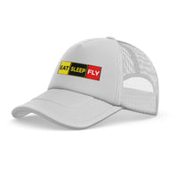 Thumbnail for Eat Sleep Fly (Colourful) Designed Trucker Caps & Hats