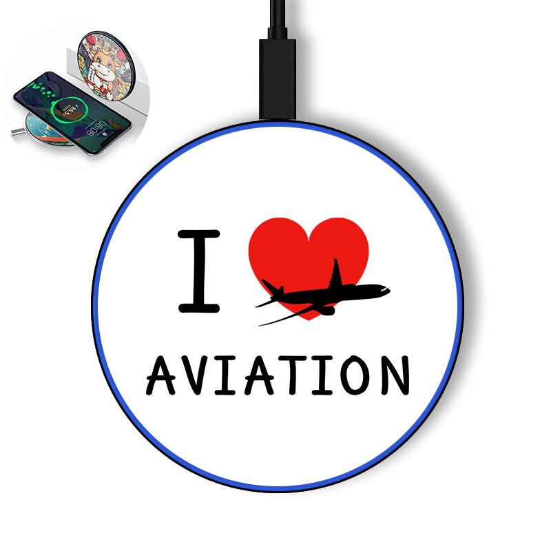 I Love Aviation Designed Wireless Chargers