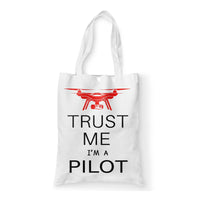 Thumbnail for Trust Me I'm a Pilot (Drone) Designed Tote Bags