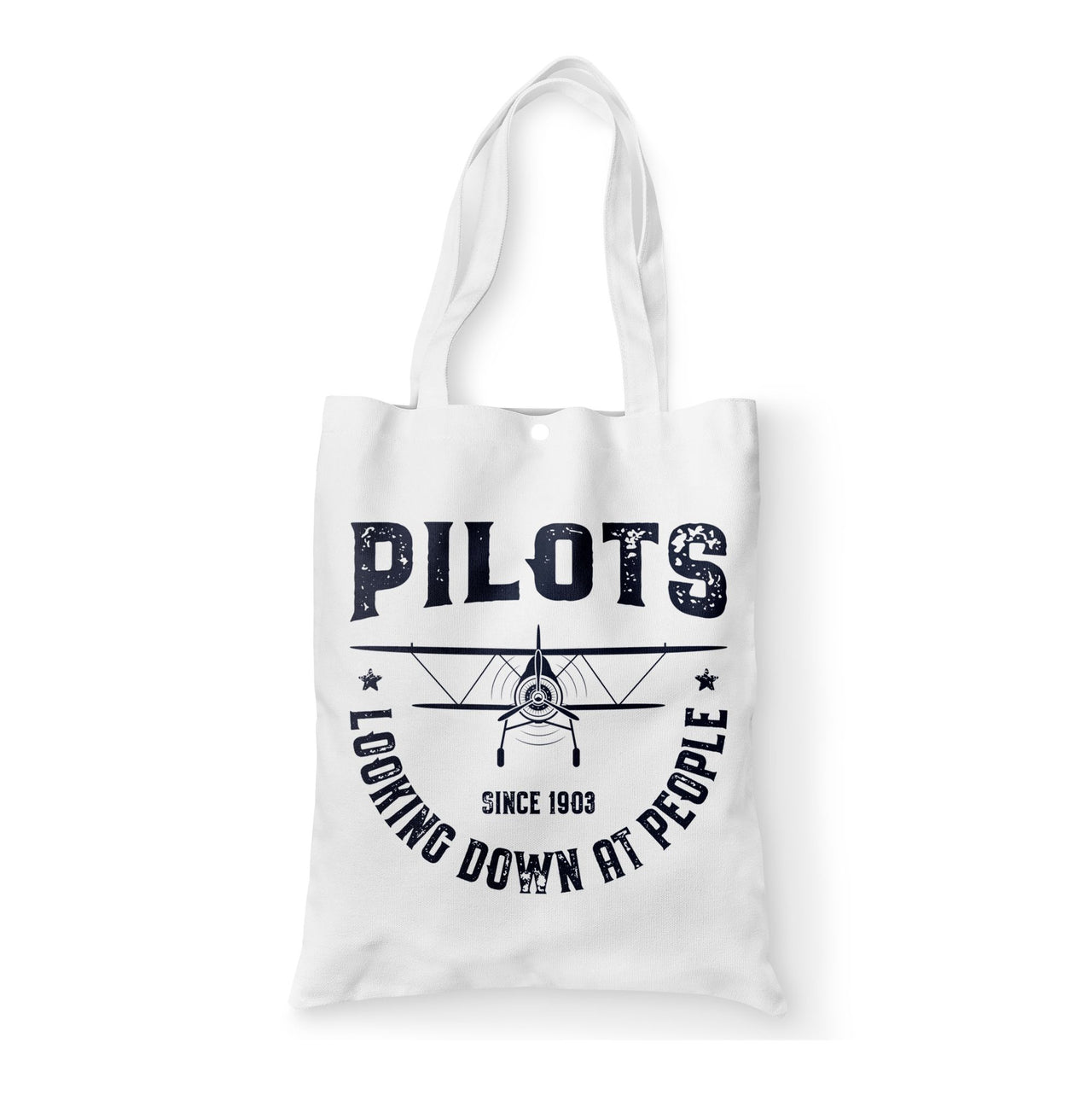 Pilots Looking Down at People Since 1903 Designed Tote Bags