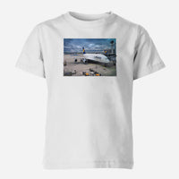 Thumbnail for Lufthansa's A380 At The Gate Designed Children T-Shirts