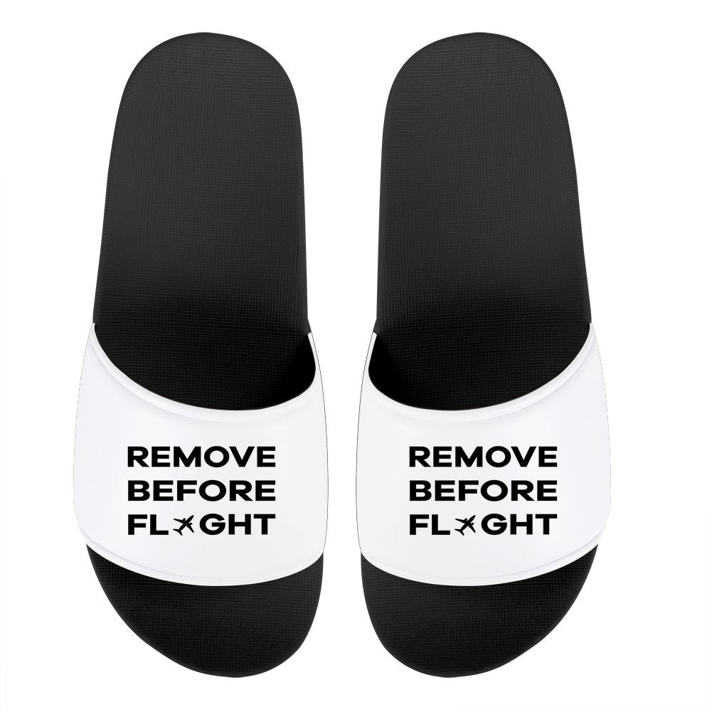 Remove Before Flight Designed Sport Slippers
