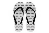 Thumbnail for Airbus & Text Designed Slippers (Flip Flops)