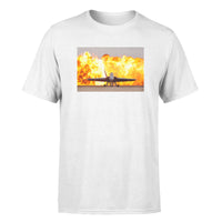 Thumbnail for Face to Face with Air Force Jet & Flames Designed T-Shirts