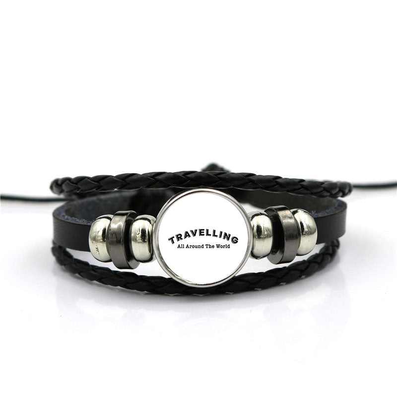 Travelling All Around The World Designed Leather Bracelets