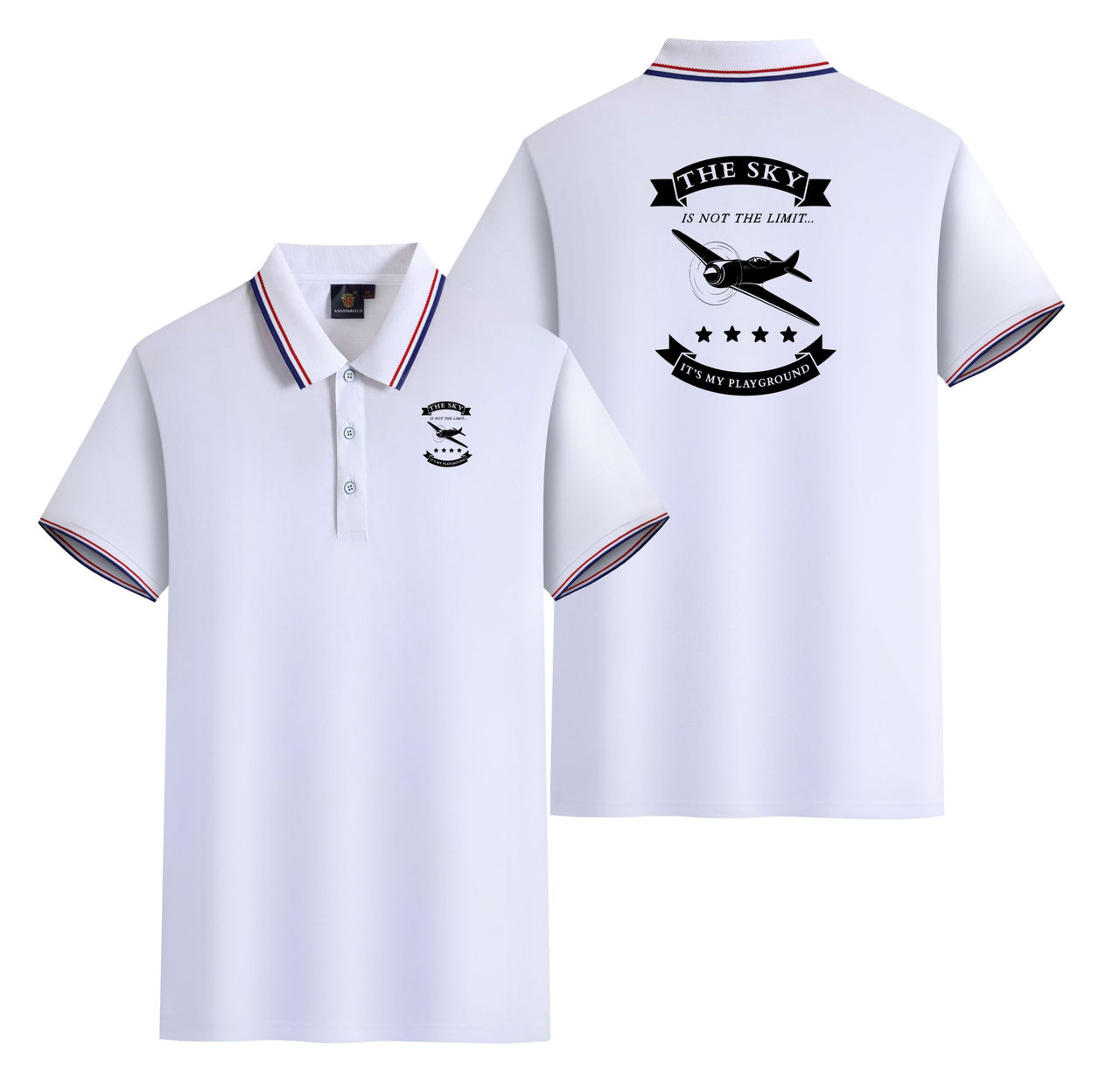 The Sky is not the limit, It's my playground Designed Stylish Polo T-Shirts (Double-Side)