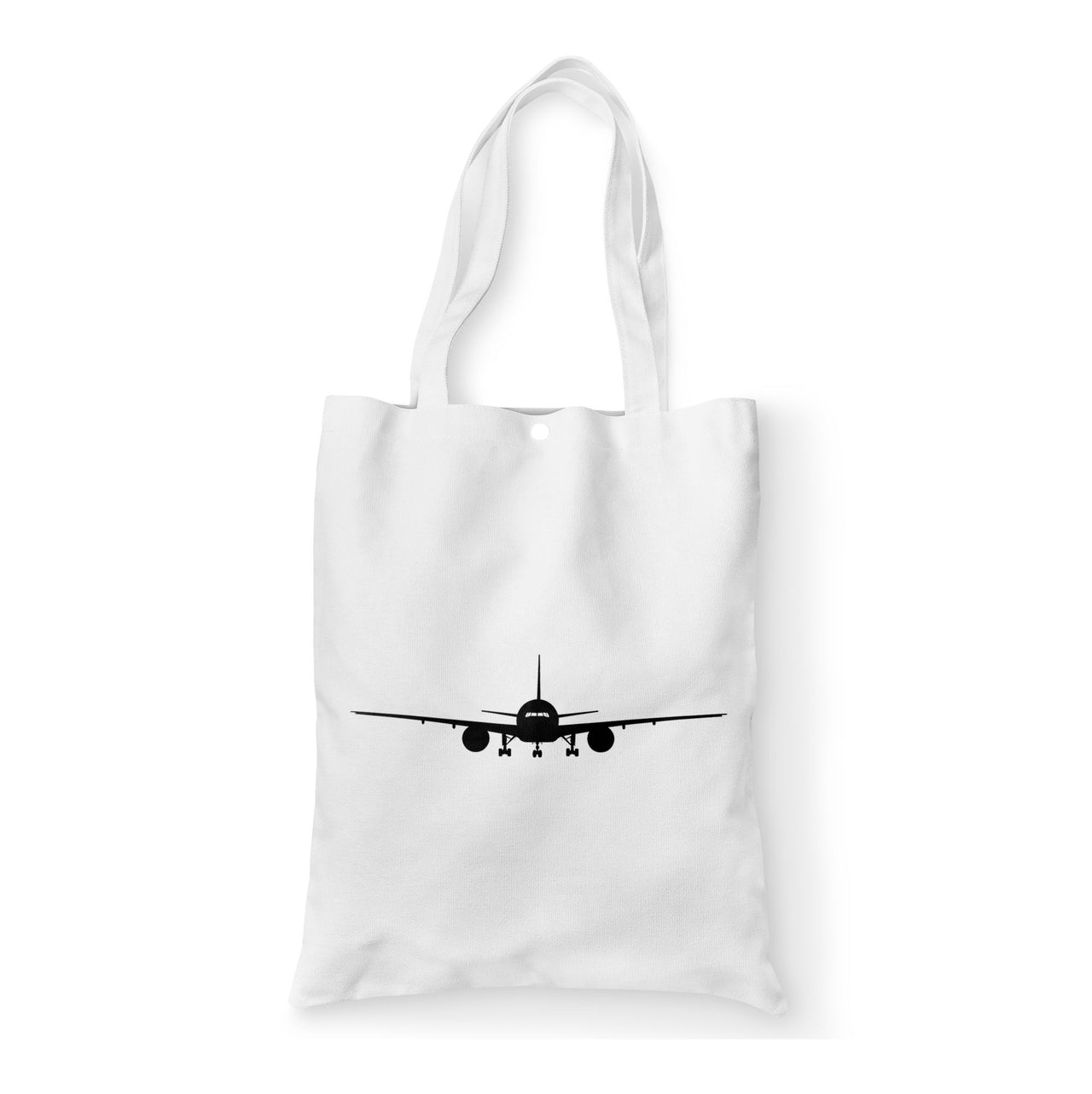 Boeing 777 Silhouette Designed Tote Bags