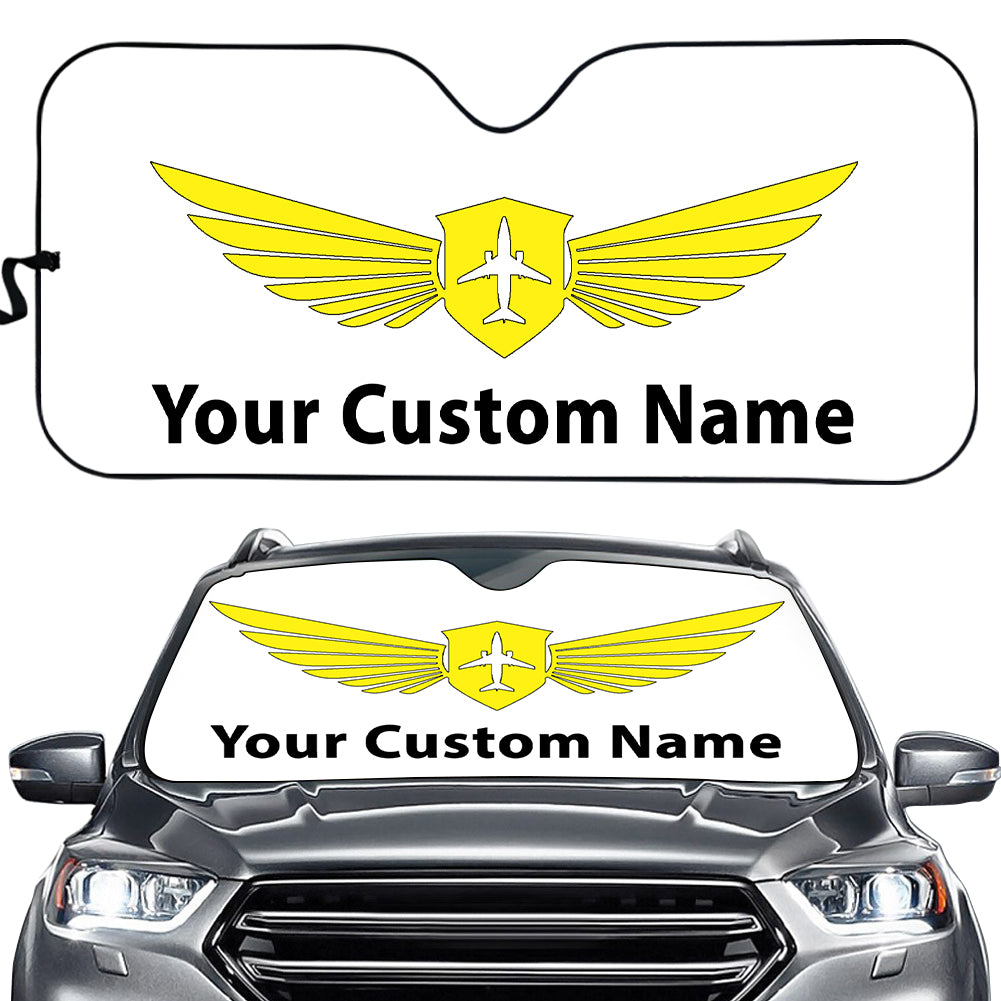 Custom Name (Badge 2) Designed Car Sun Shade