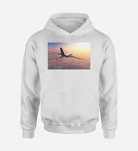 Thumbnail for Super Cruising Airbus A380 over Clouds Designed Hoodies