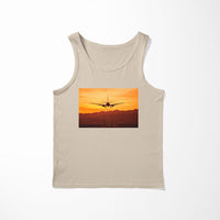 Thumbnail for Landing Aircraft During Sunset Designed Tank Tops