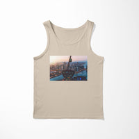 Thumbnail for Amazing City View from Helicopter Cockpit Designed Tank Tops
