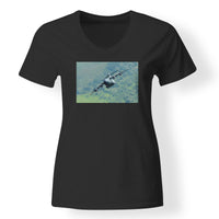 Thumbnail for Cruising Airbus A400M Designed V-Neck T-Shirts