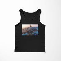 Thumbnail for Amazing City View from Helicopter Cockpit Designed Tank Tops
