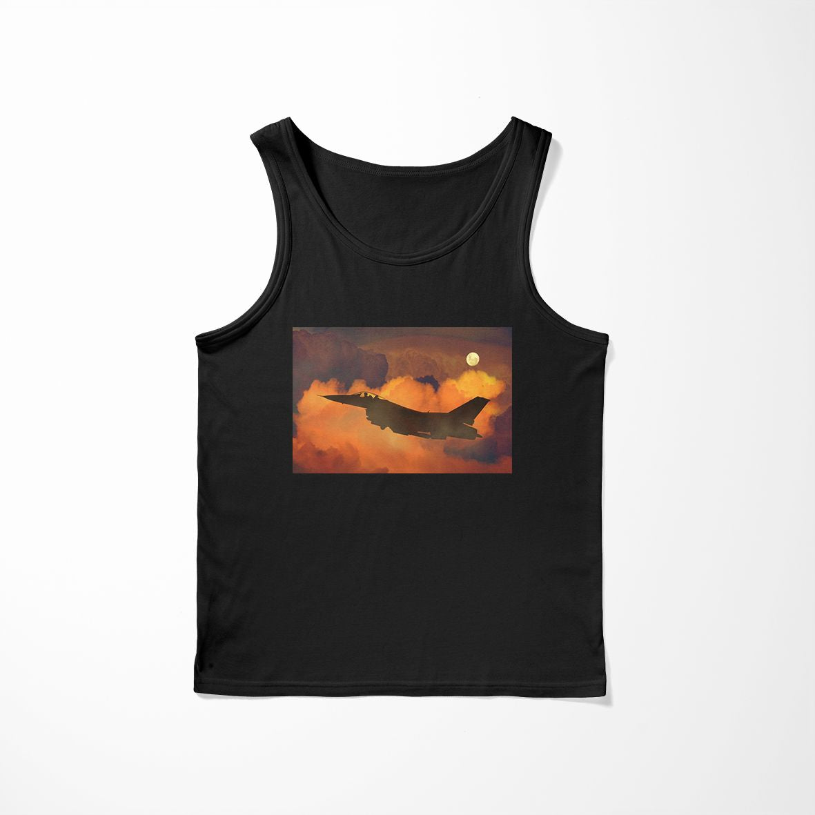 Departing Fighting Falcon F16 Designed Tank Tops