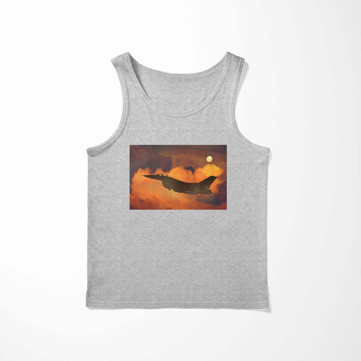 Departing Fighting Falcon F16 Designed Tank Tops