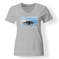Thumbnail for McDonnell Douglas AV-8B Harrier II Designed V-Neck T-Shirts