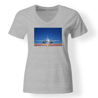 Thumbnail for Face to Face with Airbus A320 Designed V-Neck T-Shirts