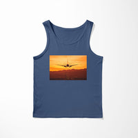 Thumbnail for Landing Aircraft During Sunset Designed Tank Tops