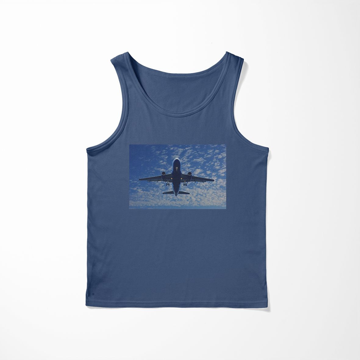 Airplane From Below Designed Tank Tops