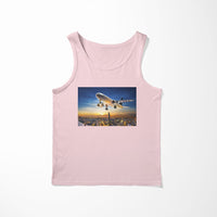 Thumbnail for Super Aircraft over City at Sunset Designed Tank Tops
