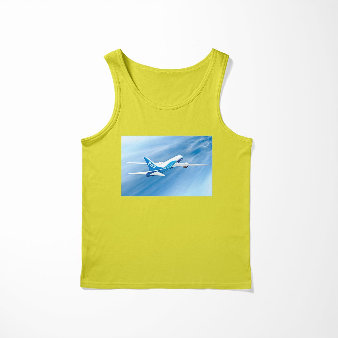 Beautiful Painting of Boeing 787 Designed Tank Tops