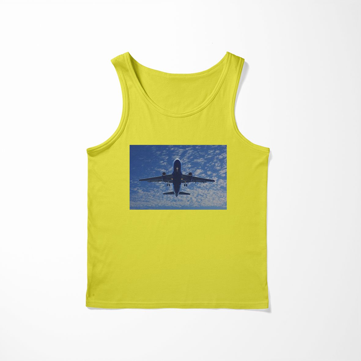 Airplane From Below Designed Tank Tops