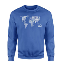 Thumbnail for World Map (Text) Designed Sweatshirts