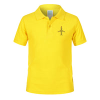 Thumbnail for Airplane Shape Aviation Alphabet Designed Children Polo T-Shirts