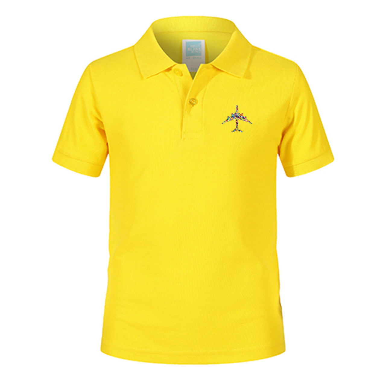 Colourful Airplane Designed Children Polo T-Shirts