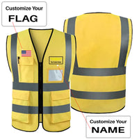 Thumbnail for Custom Flag & Name with Badge Designed Reflective Vests