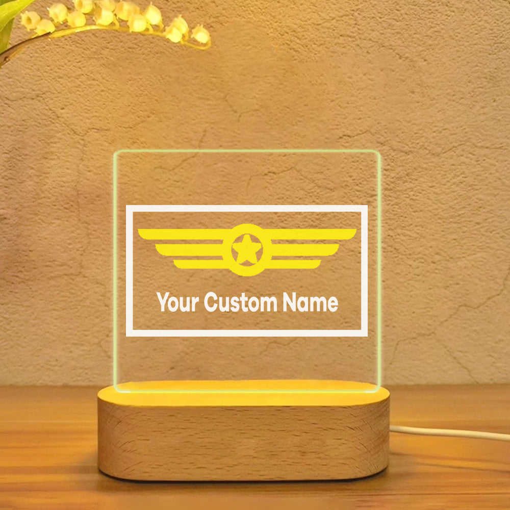 Custom Name (Badge 1) Designed Night Lamp