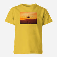 Thumbnail for Landing Aircraft During Sunset Designed Children T-Shirts