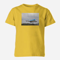 Thumbnail for Landing KLM's Boeing 747 Designed Children T-Shirts