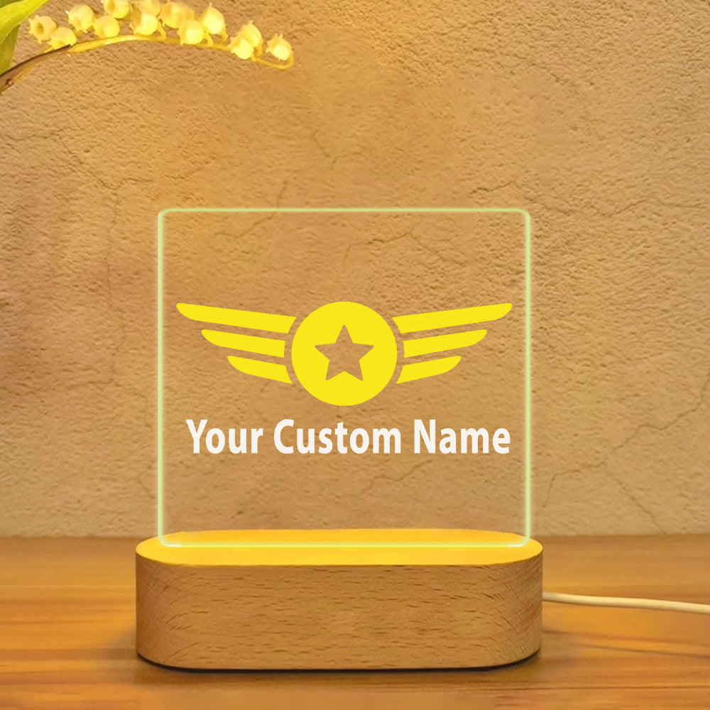 Custom Name (Badge 4) Designed Night Lamp